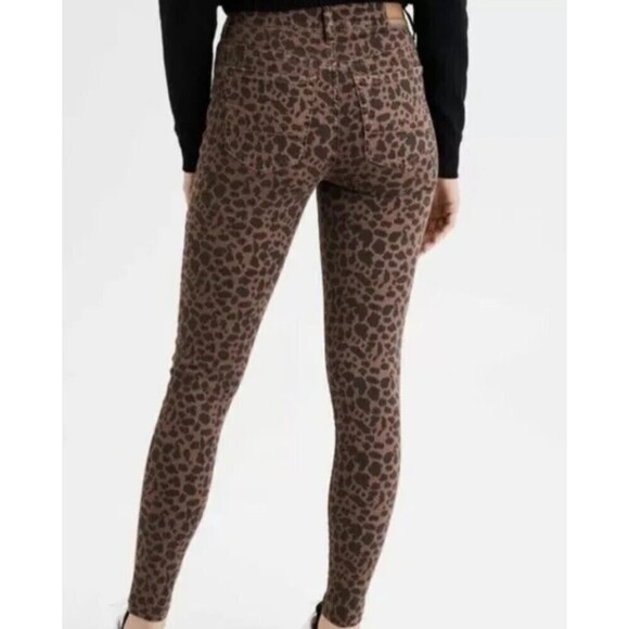 New! American Eagle Leopard Print Curvy Super High Rise Jegging, 2 - Picture 3 of 15